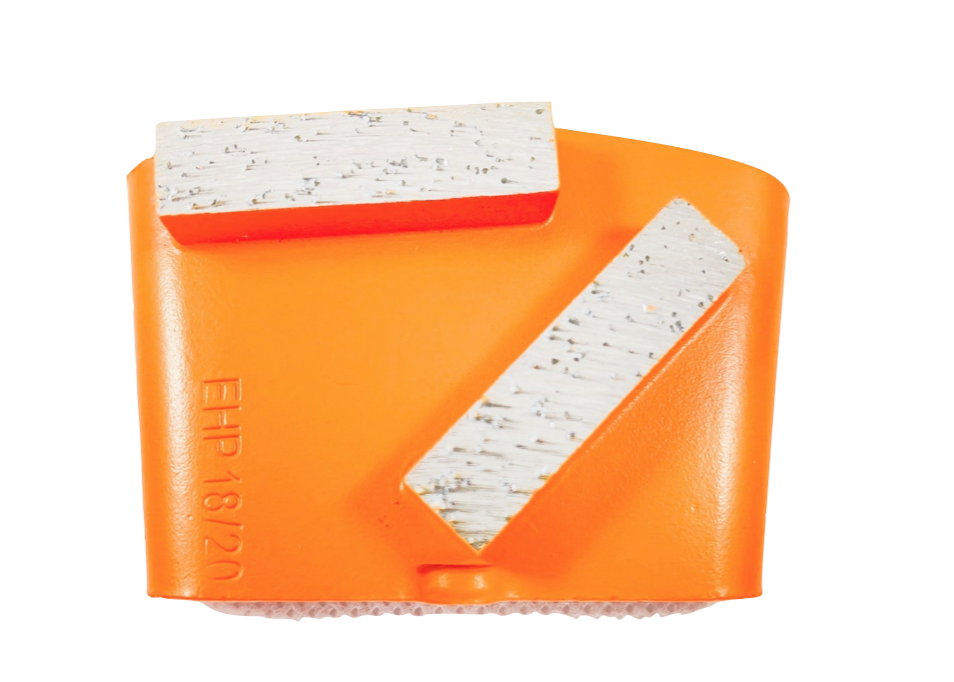 HTC Machine EZ Change Double Bar Segments Premium Extra Hard Bond for Extra Soft Concrete, ORANGE