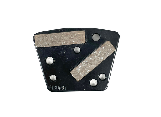 HTC Metal Bond Grinding Plates Double Bar Hard Bond for Soft Concrete, BLACK